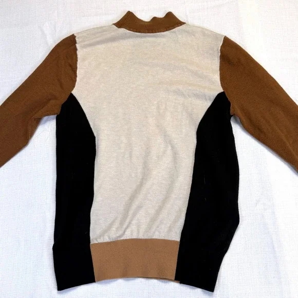 LOFT Colorblock Mock Neck Sweater Long Sleeve Women's Size M‎ - Picture 7 of 8